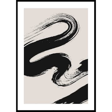 Poster Gallerix Abstract Black River