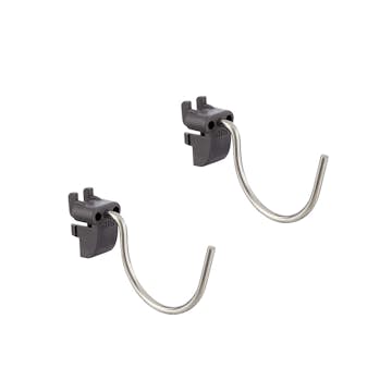 Liten Rund Krok Elfa Garage+ för Förvaringstavla 2-pack