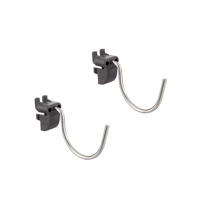 Liten Rund Krok Elfa Garage+ för Förvaringstavla 2-pack