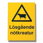 Skylt Willab Lösgående Nötkreatur