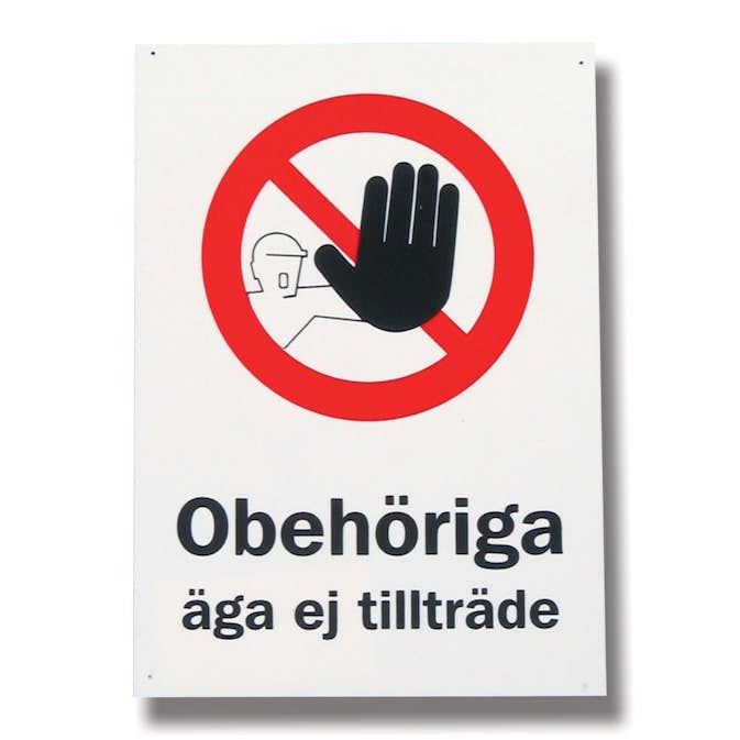 Skylt Willab Obehöriga Äga Ej Tillträde