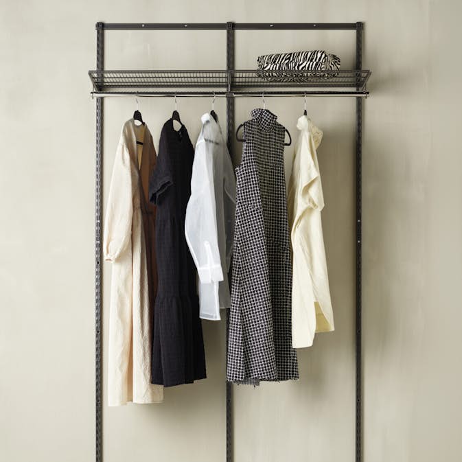 Garderobslösning Elfa Classic Starter Kit 2 Sektioner 1240mm