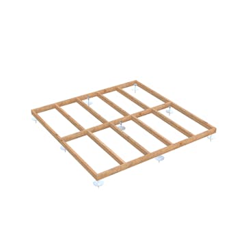 Träbalksgrund Palmako 3x3 m (inkl. LogFoot)