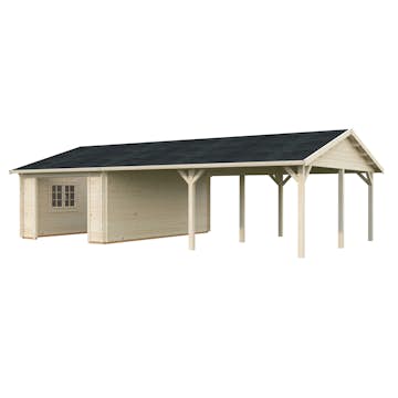 Garage Palmako Roger med Carport 53,1 m2