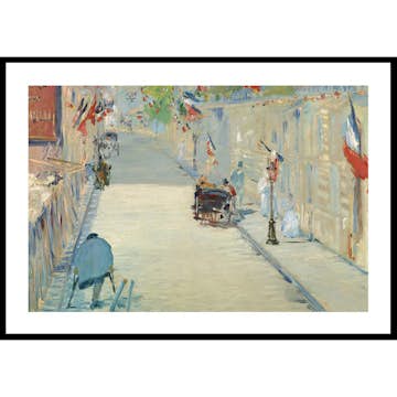 Poster Gallerix The Rue Mosnier With Flags By Édouard Manet