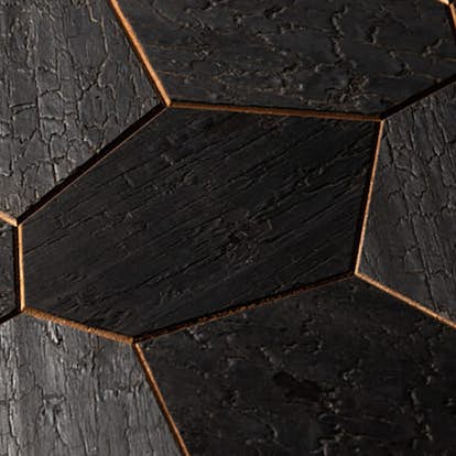 Väggpanel Emotionwood Hexagon Abachi Yakisugi