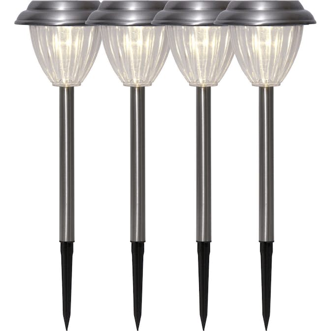 Solcellspollare Star Trading Palma LED Utebelysning med Sensor 4-pack