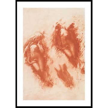 Poster Gallerix Study in Orange By René Le Bègue