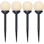 Solcellspollare Star Trading Globus LED Utebelysning med Sensor 4-pack
