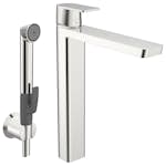 Tvättställsblandare Oras Stela 4802F Hög med Bidetta Handdusch