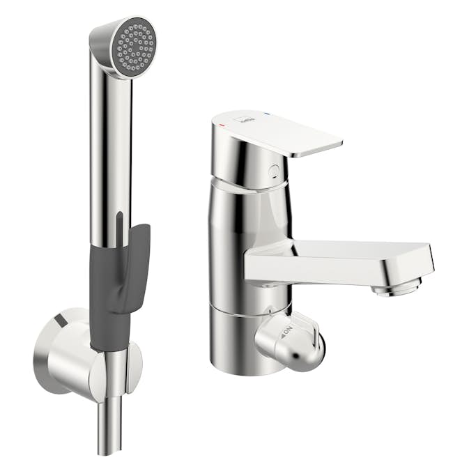 Tvättställsblandare Oras Stela 4807F med Bidetta Handdusch och Avstängning