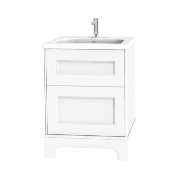 Tvättställsskåp Miller Badrum Kensington 60 med Lådor med Sockel för Heltäckande Tvättställ