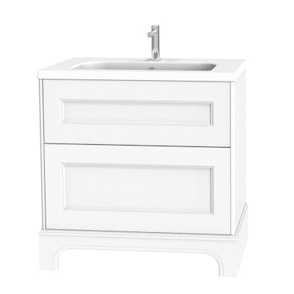 Tvättställsskåp Miller Badrum Kensington 80 med Lådor med Sockel för Heltäckande Tvättställ