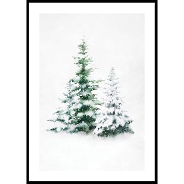 Poster Gallerix Watercolor Evergreen Trees