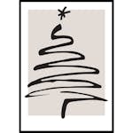 Poster Gallerix Christmas Tree Line Art