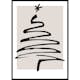 Poster Gallerix Christmas Tree Line Art