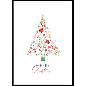 Poster Gallerix Merry Christmas Tree