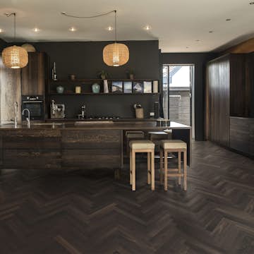 Parkettgolv Kährs Master Studio Rökt Ek Olja, Brun Fiskbensparkett