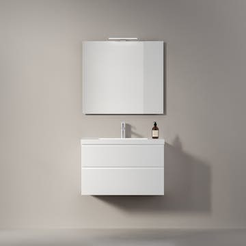 Möbelpaket INR Viskan Grip med Spegel Feel, Grepplist och Tvättställ med 2 lådor