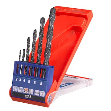 Borrsats KWB HSS 2-8 mm i Låda 6-delar