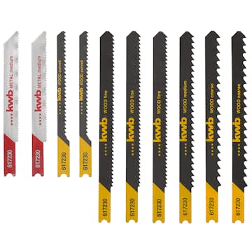Sticksågblad KWB Jigger Sats Med 10-delar