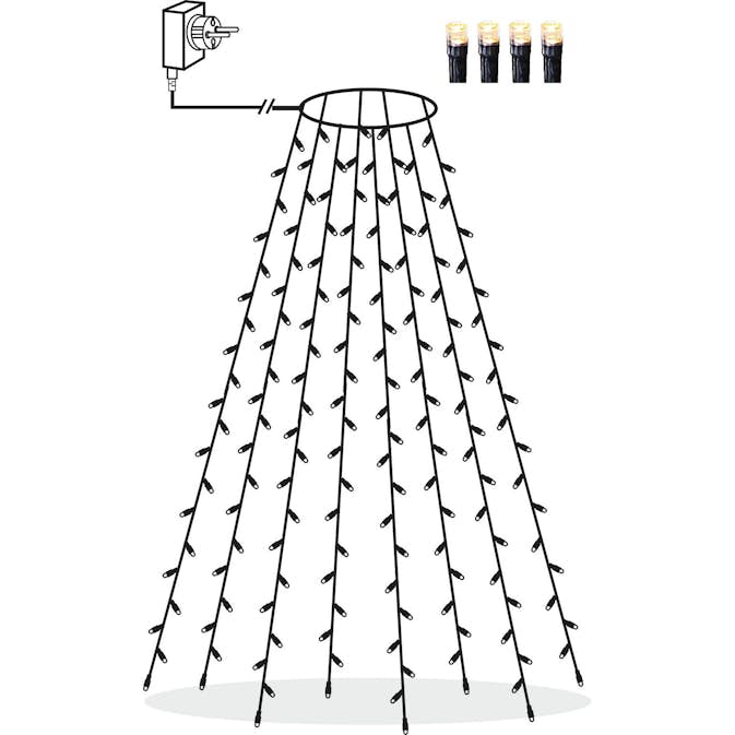 Julgransslinga Star Trading LED-Ljusslinga med 160 Varmvita Ljus
