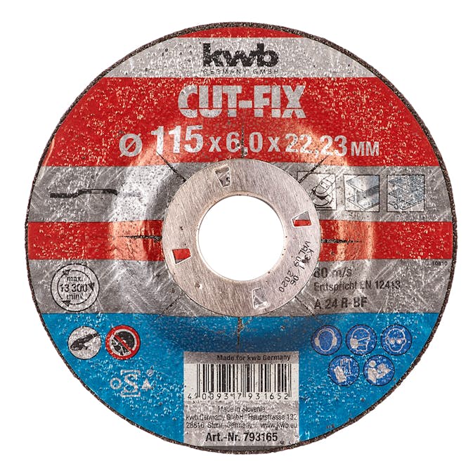 Slipskiva KWB Cut-fix För Metall Ø115×6 mm