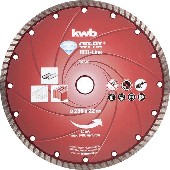 Diamantskiva KWB Red Line Ø230 mm
