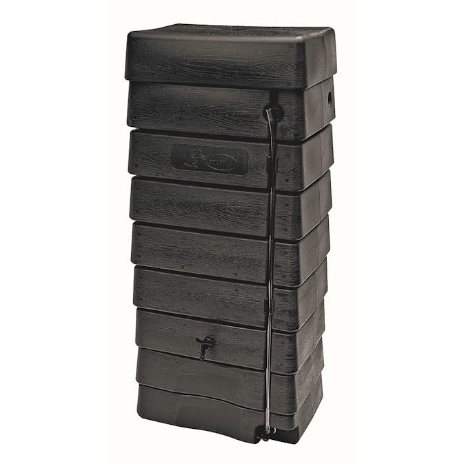 Regnvattentunna Hyma Garden Wall 276 L Svart Med Kran & Vattenmätare