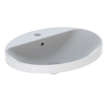 Tvättställ Geberit Variform 600 mm Infälld Ovalt Kanthylla