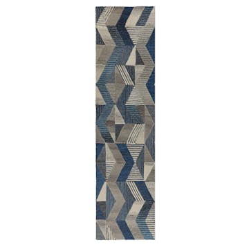 Luggmatta Flair Rugs Archer Runner Blå Ull