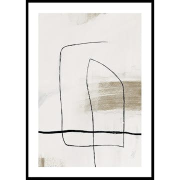 Poster Gallerix Boho Abstract Lines No1