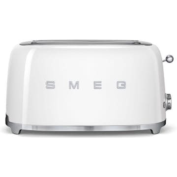 Brödrost Smeg TSF02WHEU Vit 50-tals Retro Design med Extra Breda Fack
