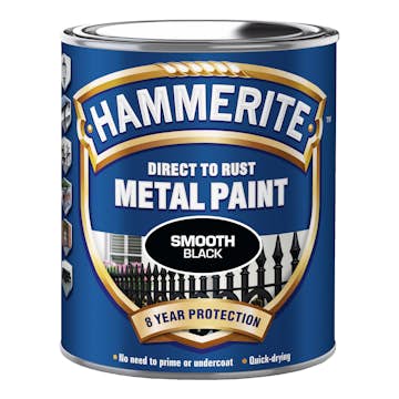 Rostskyddsfärg Hammerite Slätlack Svart 250ml