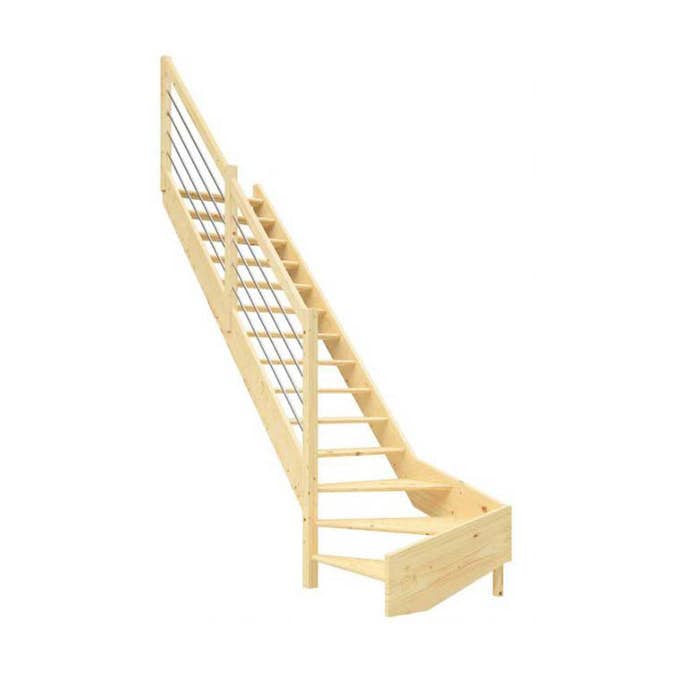 Spartrappa Dolle Paris L-form med Stålräcke utan Sättsteg