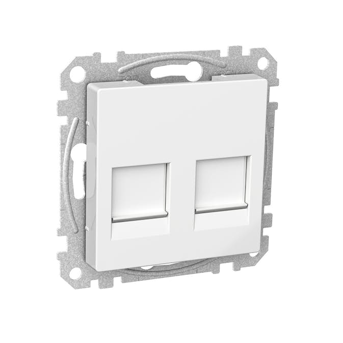 Centrumplatta Schneider Electric Exxact 2xSystimax-jack