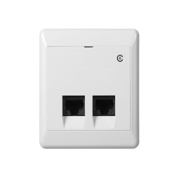 Modularuttag Elko 2X8 K6 RS Renvit