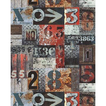 Tapet Lutéce Lettrage Rouge 51171510