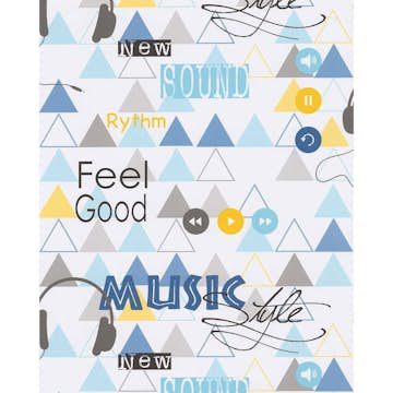 Tapet Lutéce Music Bleu Et Jaune 51172101