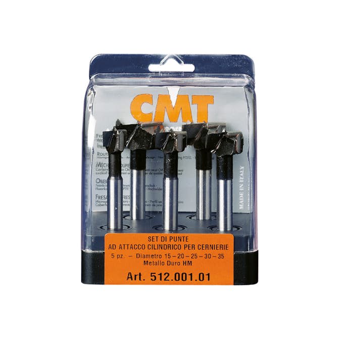 Gångjärnsborr CMT Orange Tools Set HM 15-35/90 mm K10