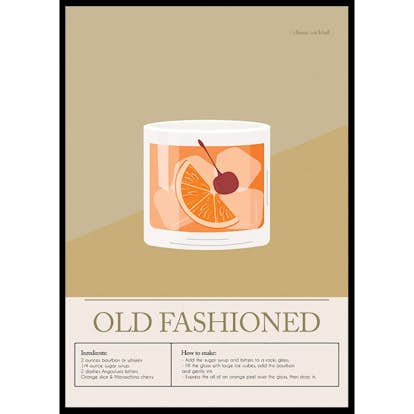Poster Gallerix Old Fashioned Cocktail