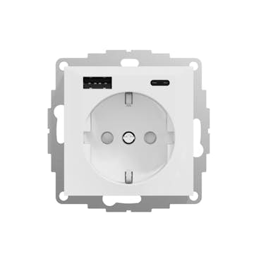 Ladduttag Elko USB A+C 3A Schuco RS Renvit