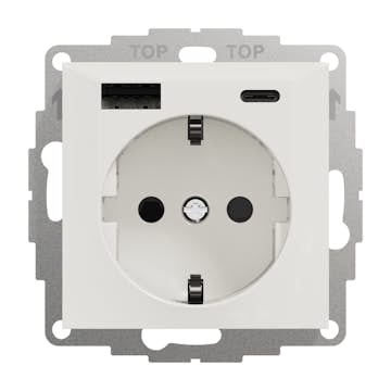 Ladduttag Elko Plus USB A+C 3A Schuco