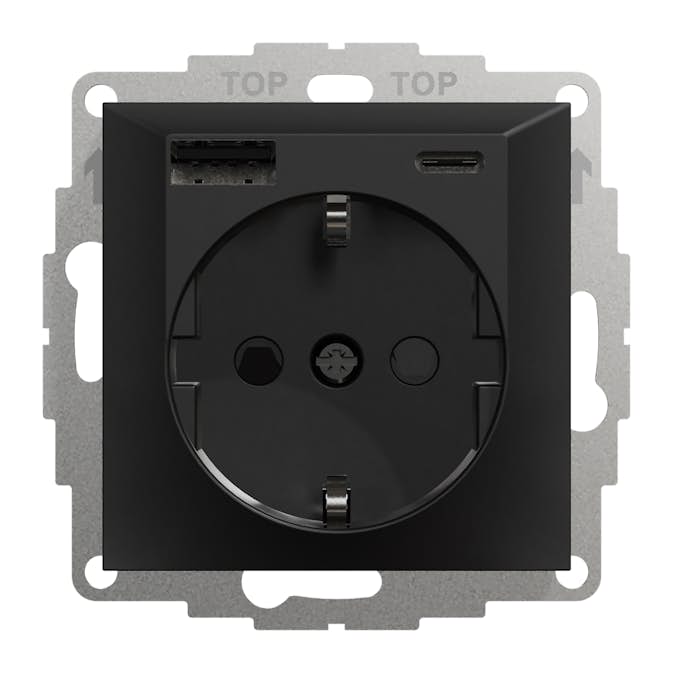 Ladduttag Elko Plus USB A+C 3A Schuco