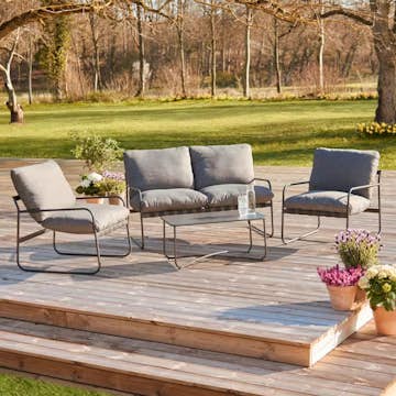 Loungegrupp ENVY DESIGN Theodor Trädgårdsgrupp i Aluminium med Dynor