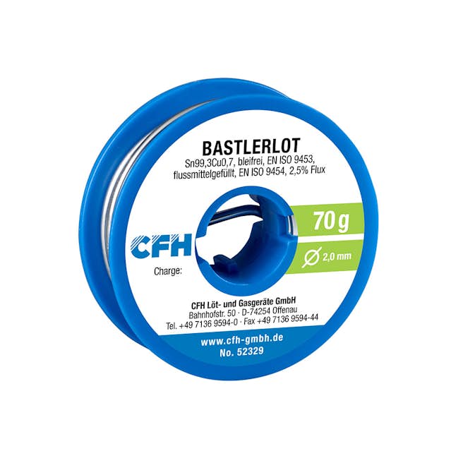 Lödtenn CFH för allmän lödning 70gr-2,0 mm