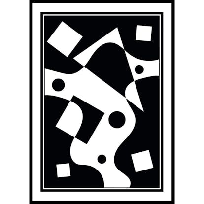 Poster Gallerix Abstract Geo BW