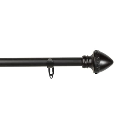 Gardinstångset Kirsch Delight Svart 120-210cm för Gardinupphängning