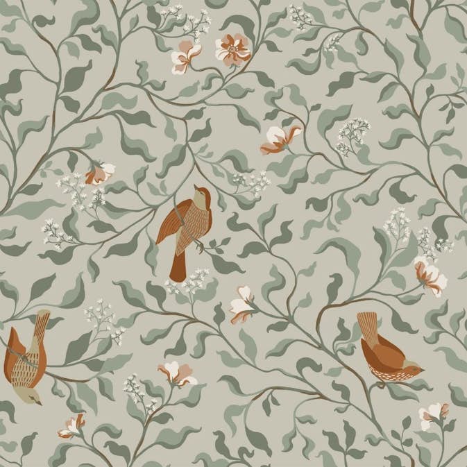Tapeter Duro Flora Josefin 534-01 QuickUp, Mönstrad Beige