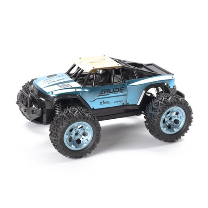 Radiostyrd Bil Techtoys Rude Off-road 1:12 2,4GHz Metal. Blå/guld RTR